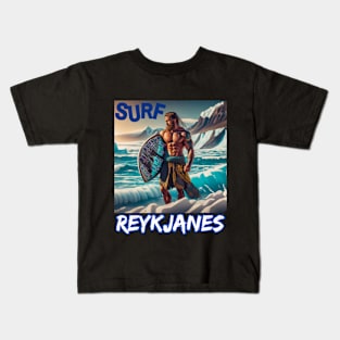 REYKJANES ICELAND - Surfing for Fun and Laughs Whales Kids T-Shirt